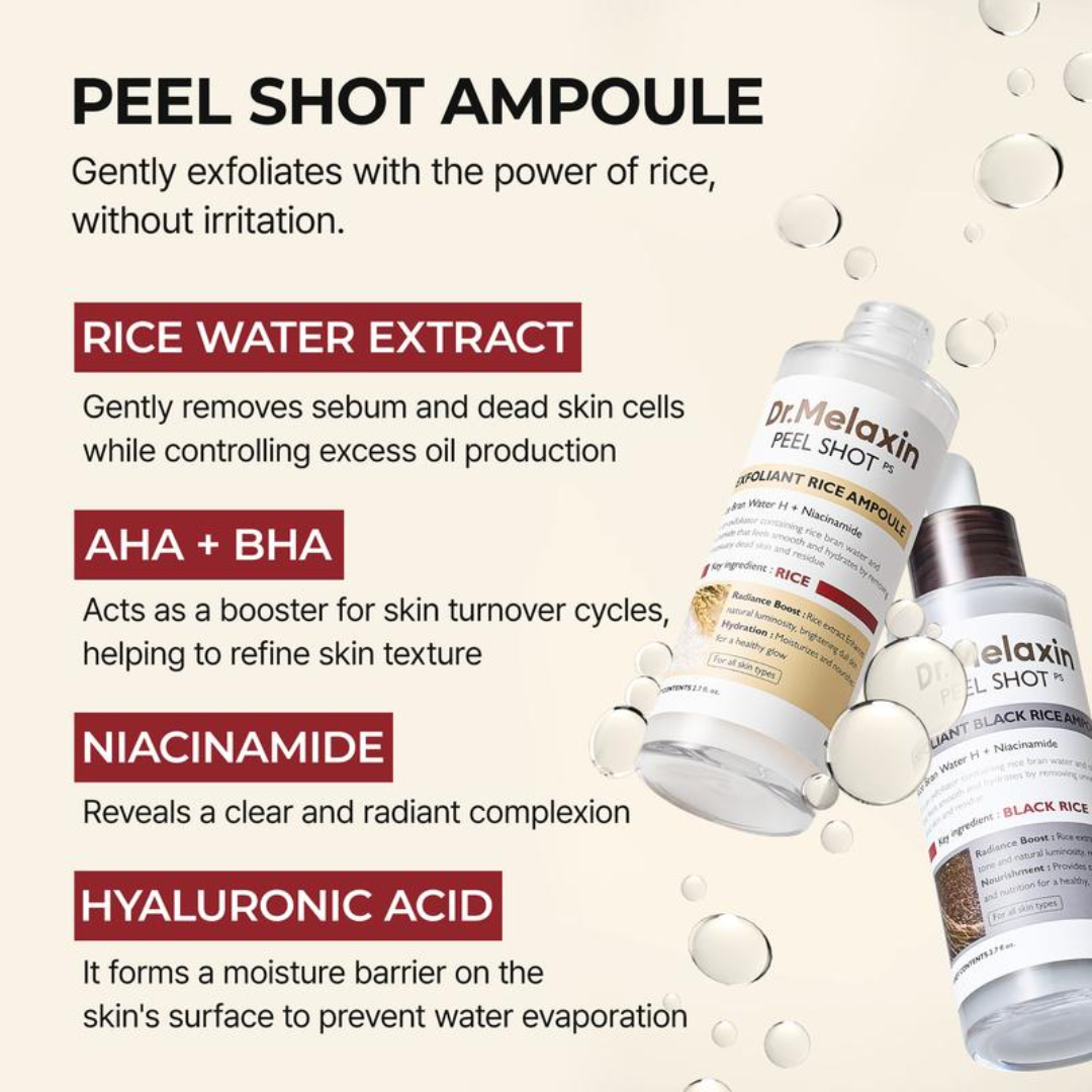 Pore Purifying Peel Shot — Korean Black & White Rice Formula